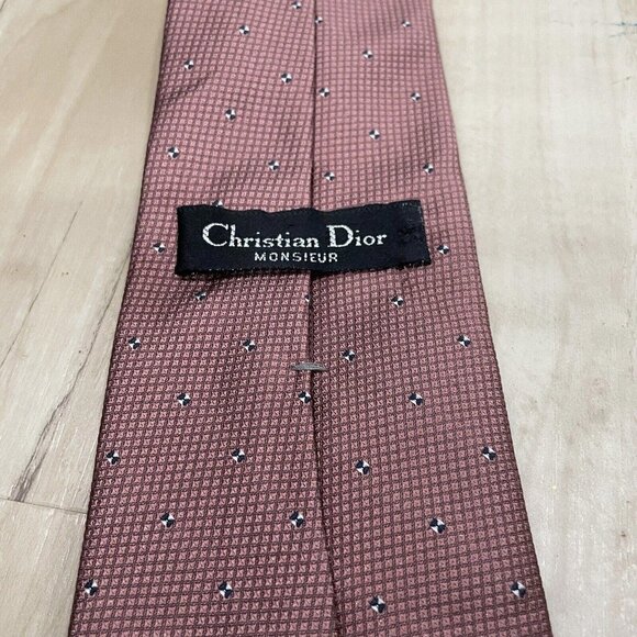Vintage VTG Christian Dior Monsieur 100%‎ All Silk Tie Necktie - Picture 5 of 6